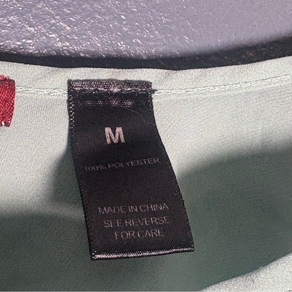 BKE Red Mint Green Blouse | Medium | Hi-Low Hem | Ruffle open Back | READ - Picture 3 of 10